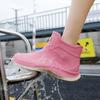 New Rain Shoes Women's Non-slip Short Tube Waterproof Shoes Fashionable Adult Outdoor Kitchen Work Shoes Short Rubber Shoes