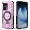 For Oppo Reno13 5G (Global) Magnetic Case Rotating Metal Kickstand PC + TPU Phone Back Cover