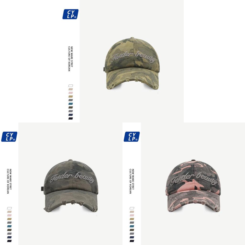 Fender Distressed Baseball Cap In Camouflage Cotton With Breathable Design For Outdoor Use