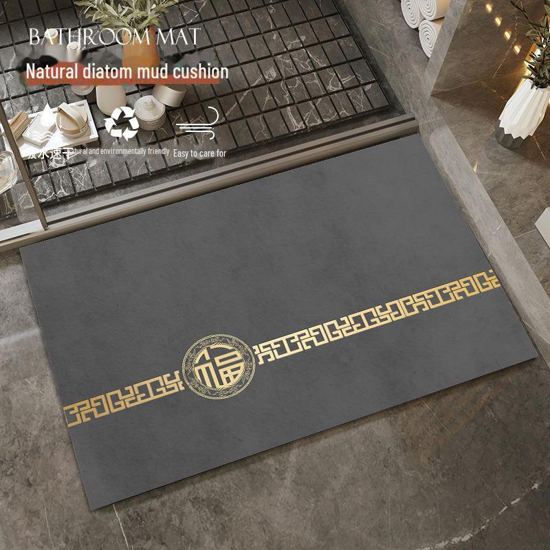„Nowe chińskie antypoślizgowe maty podłogowe z błota okrzemkowego – szybkoschnące, chłonące wodę maty łazienkowe i wejściowe”
