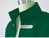2024 European & American Men's Solid Color Steampunk Overcoat with Stand-Up Collar