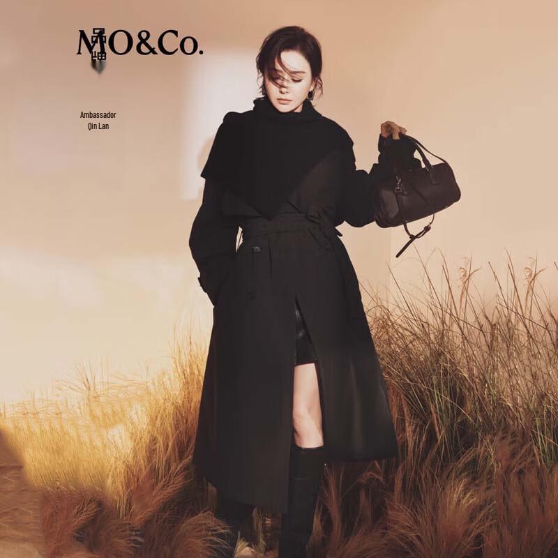 

MO&Co. Женская водонепроницаемая куртка из 90% пуха с шалевым воротником из шерсти M