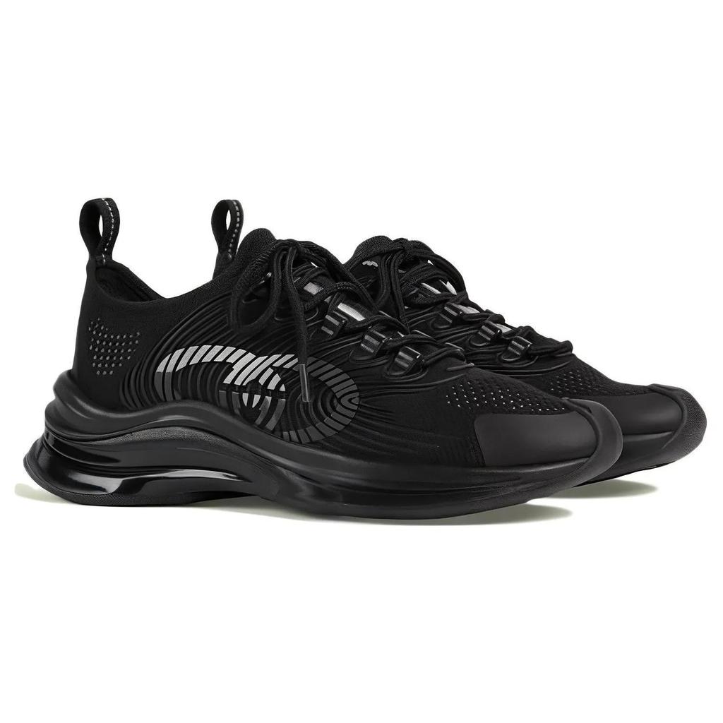 Gucci Womens Run Sneaker 'Triple Black' (women's sizes) Black Casual Shoes 714665 USM10 8442