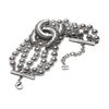 Chanel Beaded Detail Double C Decoration Metal Resin Bracelet Women bracelet Gray ABE570B18610NAANG