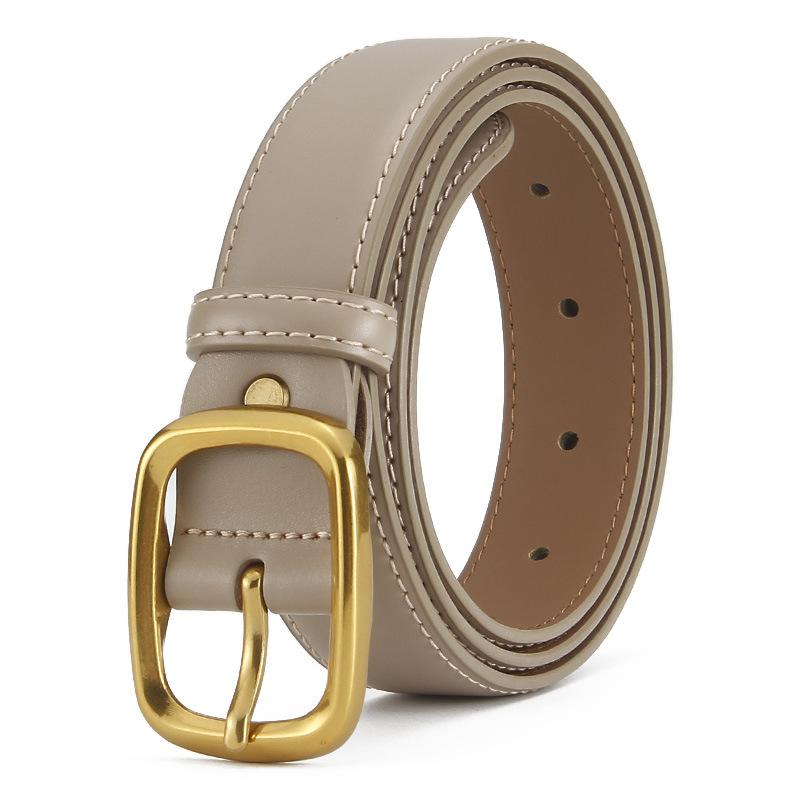 

Женский ремень из натуральной кожи, ремень из коровьей кожи, женский универсальный декоративный ремень, деловой, повседневный, простой, модный ремень