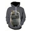 3d Print Men's Samurai Cat Graphic Hoodies Fashion Oversized Hoodie Sweatshirt Coat Mens Sport Tracksuit Sudaderas
