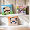 Pixel funny cartoon game art O-Oyajitchi cushion cover soft Pillow Case for Sofa Living Room Home office Decor Protective Covers