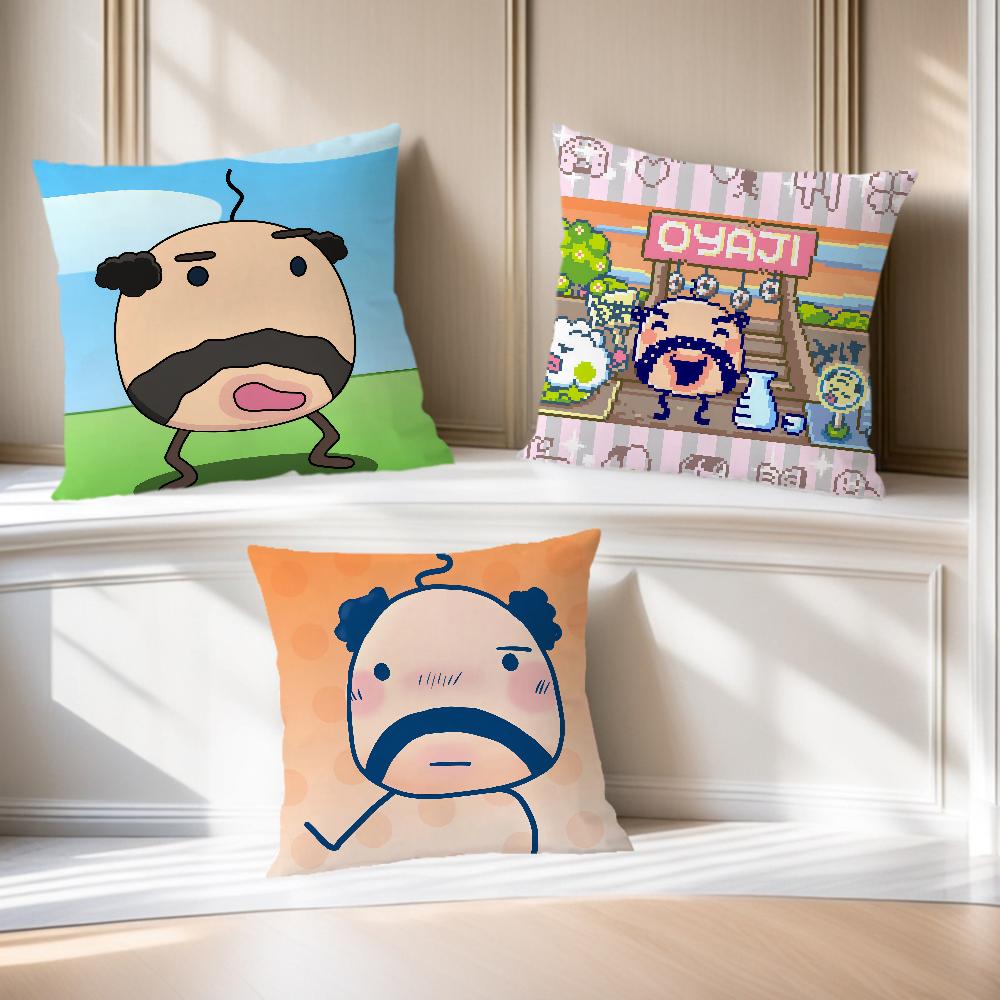 Pixel funny cartoon game art O-Oyajitchi cushion cover soft Pillow Case for Sofa Living Room Home office Decor Protective Covers