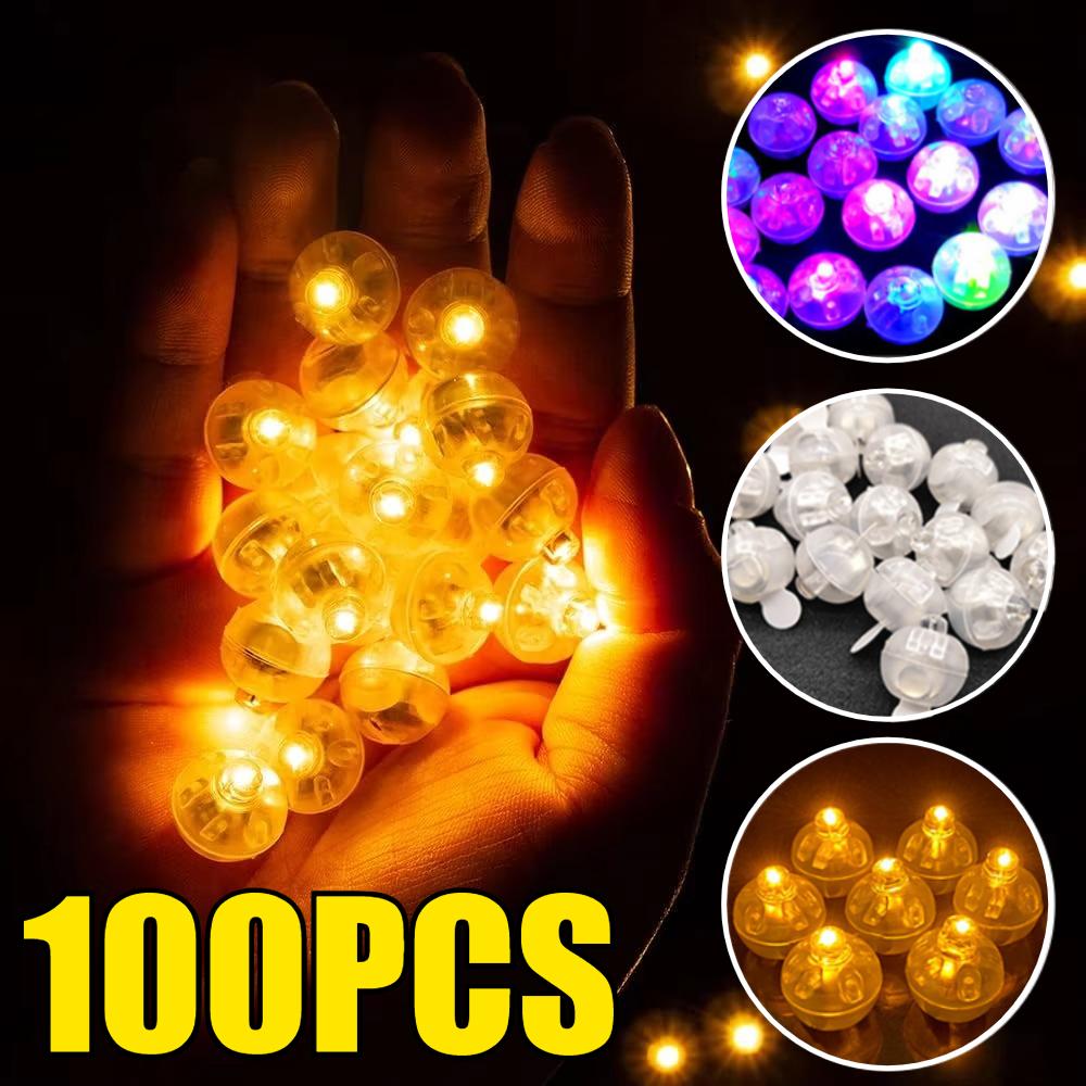 50/100 Pcs LED Balloon Lights Mini Round Ball Balloon Night Light LED Flash Lamp for Paper Lanterns Wedding Party Decorations