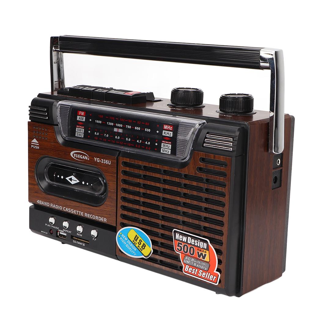 Kasetinis grotuvas AM FM radijas stiprus signalas be triukšmo palaiko atminties kortelę ir USB nešiojamas kasetinis grotuvas