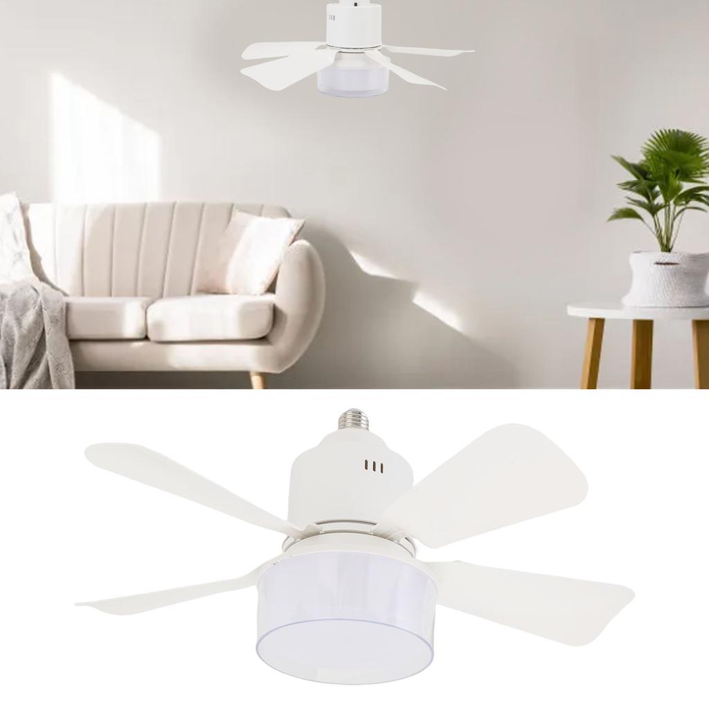 Ceiling Fan with Light 3 Colors Dimmable Quiet LED Ceiling Fan Lamp Screw in E26 Base Timer Function APP Control