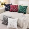 TAOSON Pack of 4,Velvet Cushion Cases Decorative Silver Foil Geometric Lines Pattern Throw Pillow Covers for Modern Homes Couch Sofa Bedroom Living