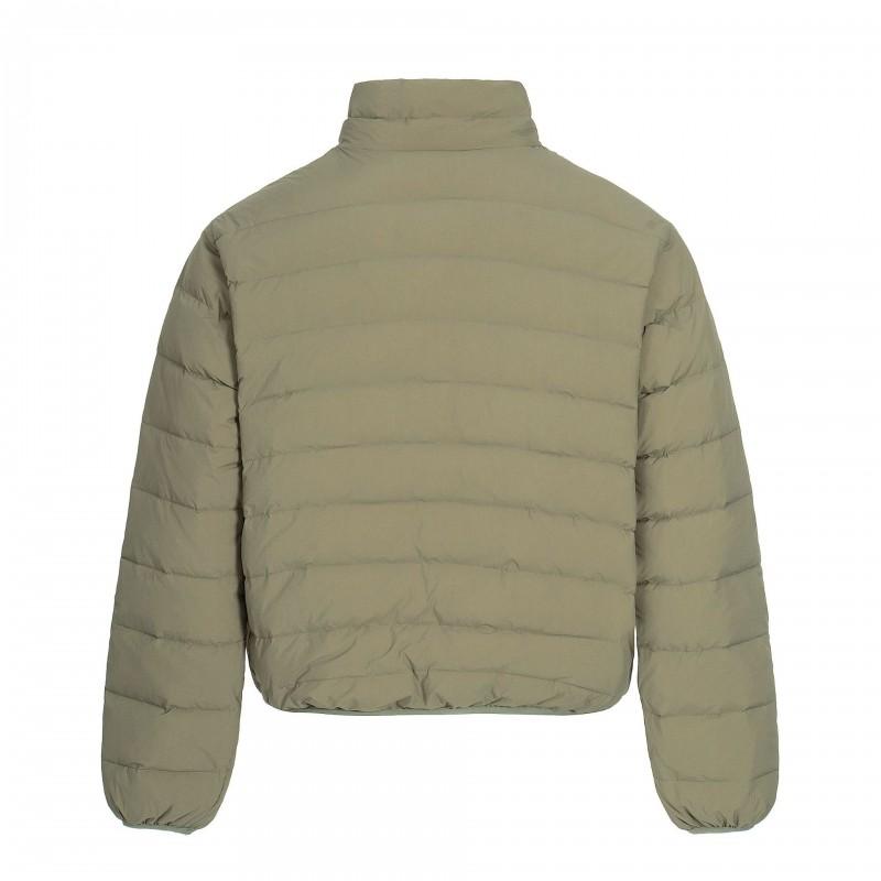 Mens Lightweight Short Down Jacket With Stand Collar 76-80% White Duck 550 Fill Power Windproof Warm Outerwear Winter