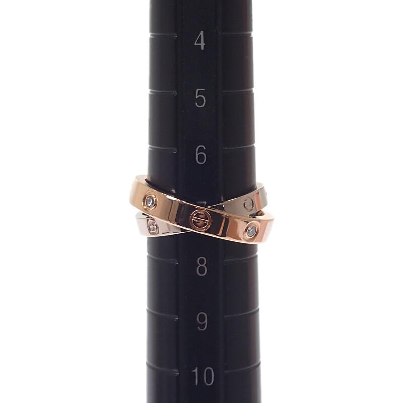 CARTIER  B4094347 #7(JP Size) ring K18 Pink Gold/K18 white gold Women