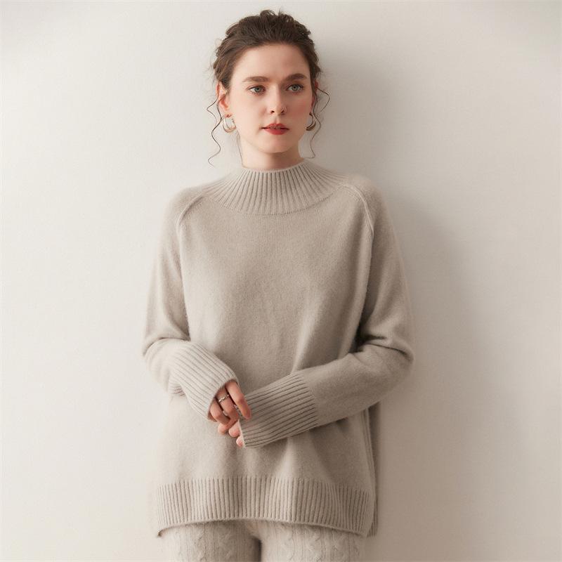 Lekasha Women's Cashmere Raglan Sleeve Sweater: New Fashion Knitwear Base Layer