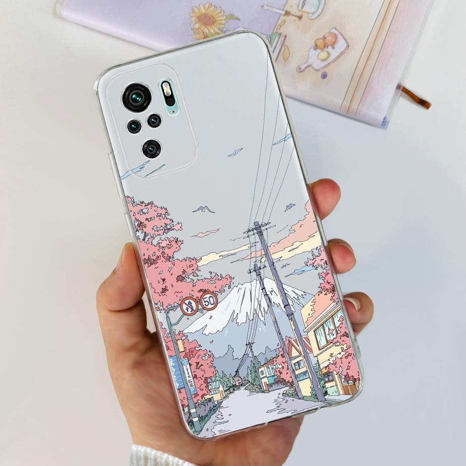 For Xiaomi Redmi Note 10 4G Case Redmi Note 10S Luxury Painted Cover Cases For Xiaomi Redmi Note 10 Pro Max Note10 S Soft Fundas