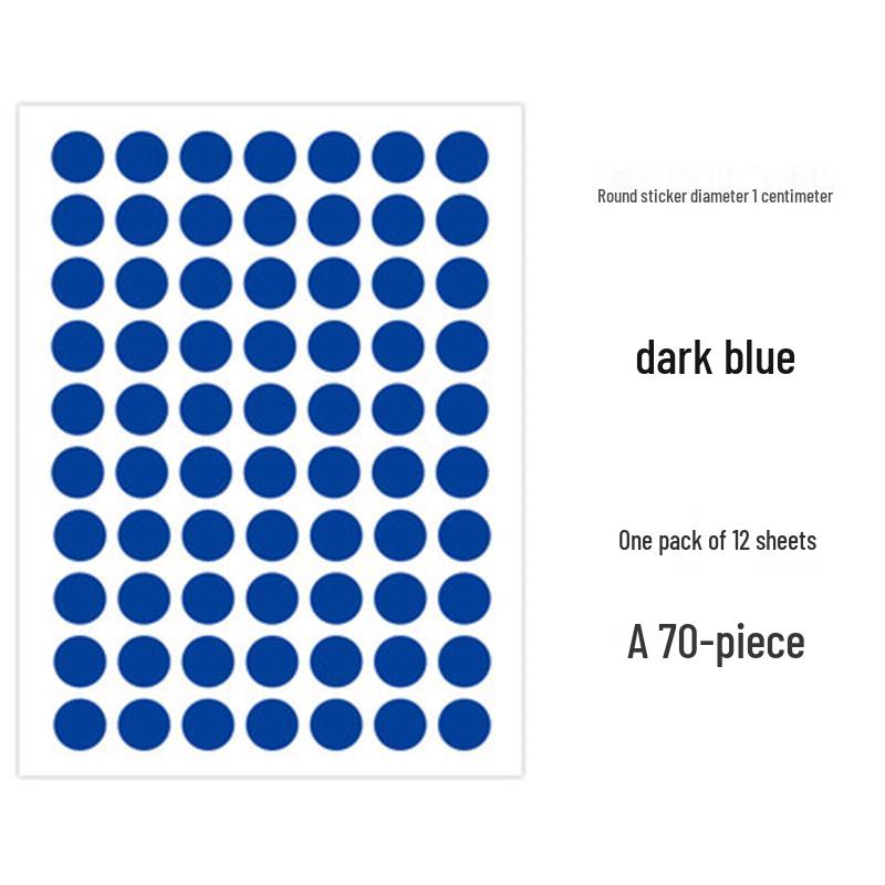 Colorful Round Dot Self-Adhesive Label Stickers: Red, Yellow, Blue, Green, White - Blank Paper for Marking