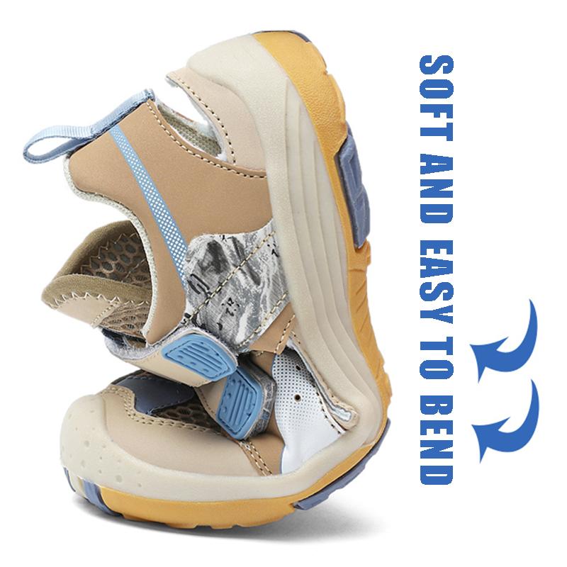 Boys Soft Sandals Fashion Children Shoes Solid Color Baby Sole Anti-slip Anti Collision Outdoor Girls Sandalias Flat Beach