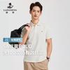 5A Level Antibacterial Langdeng Short Sleeved Polo Shirt Men's 2026 Summer New Item, Simple Solid Color T-shirt with a Lapel Collar