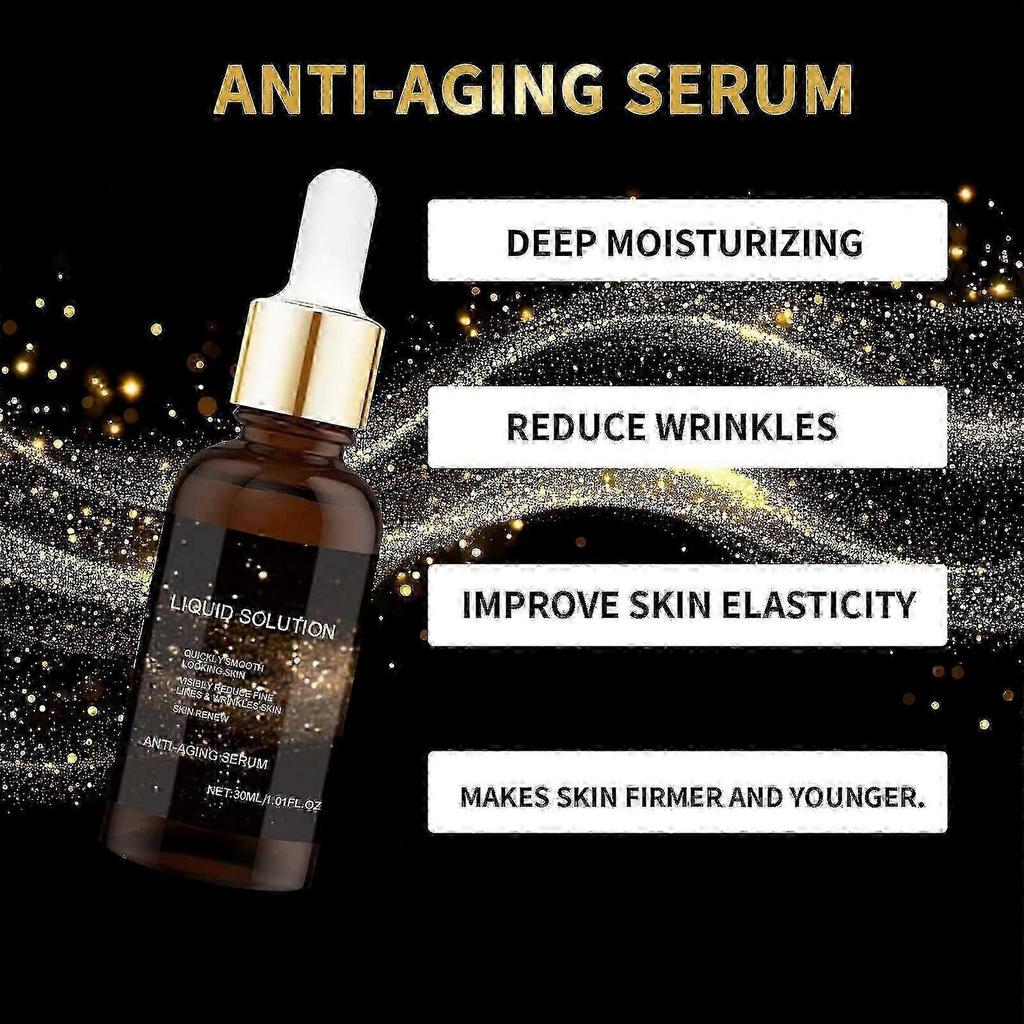 3X Anti-Aging Face Serum, Liquid Solution Firms Skin, Smooths Wrinkles & Fine Lines