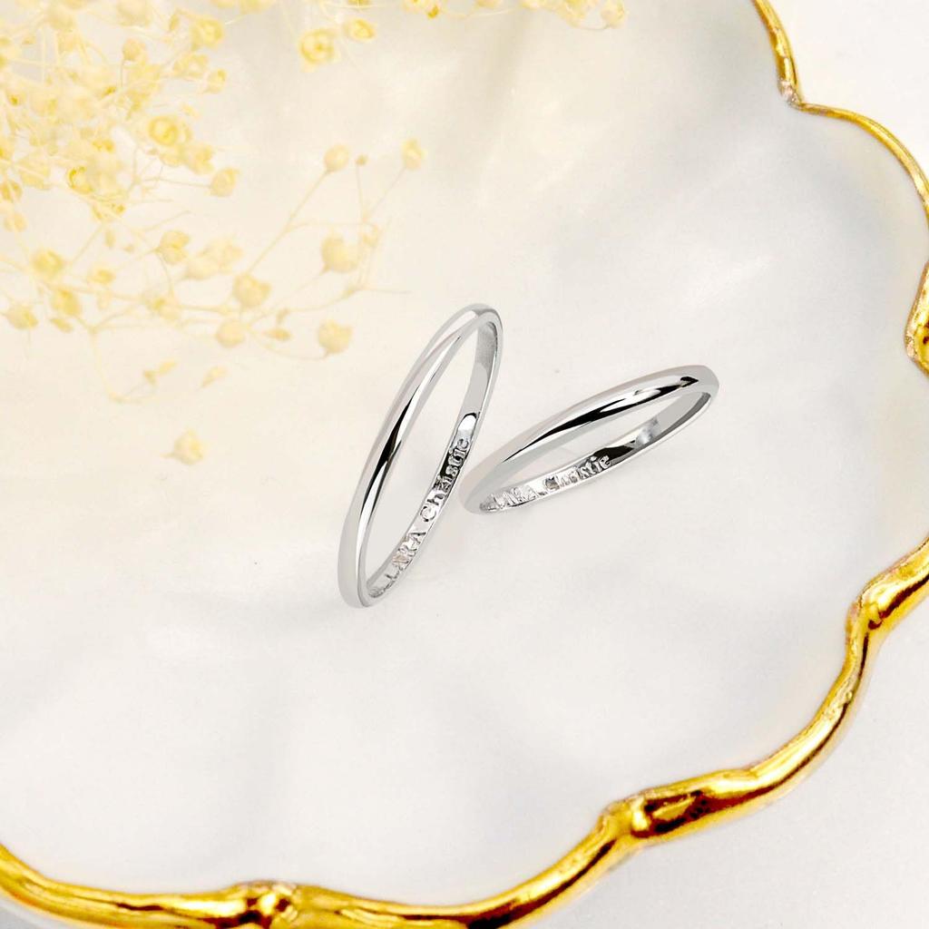 Lala Christie Platinum Round Top Wedding Size Ring, PT900, Design, Ring, 17, lr106-0001-pt-17