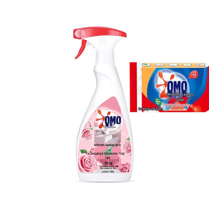 OMO Bathroom Cleaner Spray & Laundry Soap Set