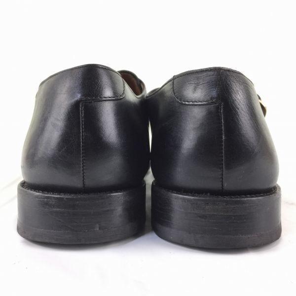 Vintage HARRY WILSON Monk Strap Business Shoes Black size 10.5 28.5 Leather Mckay Construction(USED)