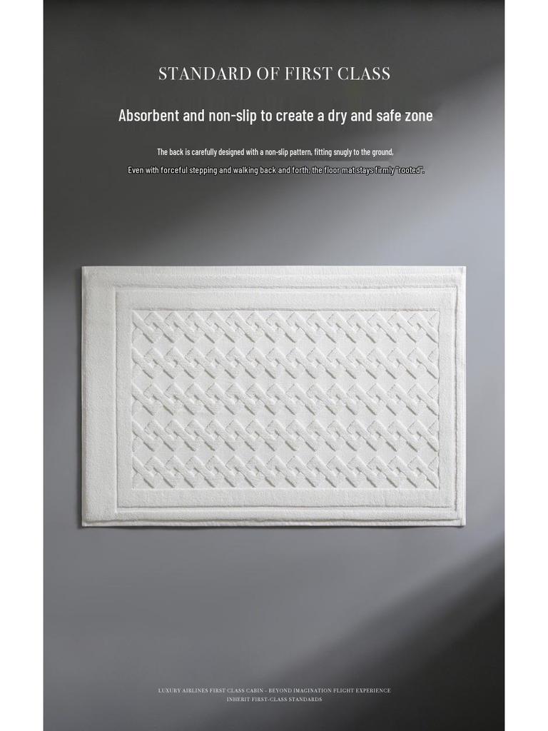 Antibacterial Quick-Dry Non-Slip Bathroom Floor Mat with Water Absorption