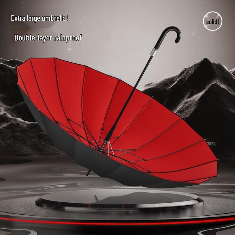 

Extra-Large 16-Rib Double-Layer Windproof Straight Umbrella