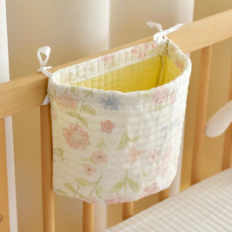 

Newborn Cartoon Bedside Hanging Organizer Large Capacity Diaper Toy Storage Bag Multi-Functional Crib Caddy for Baby Essentials