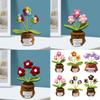 Handmade Yarn Crochet Potted Plant Craft Set Home Decoration Family Activity