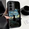 Black Cat Aesthetic Pattern Soft Phone Case for Samsung Galaxy S26 Ultra S25 Edge S24 S23 S22 Plus S21 S20 FE 5G Shell Silicone