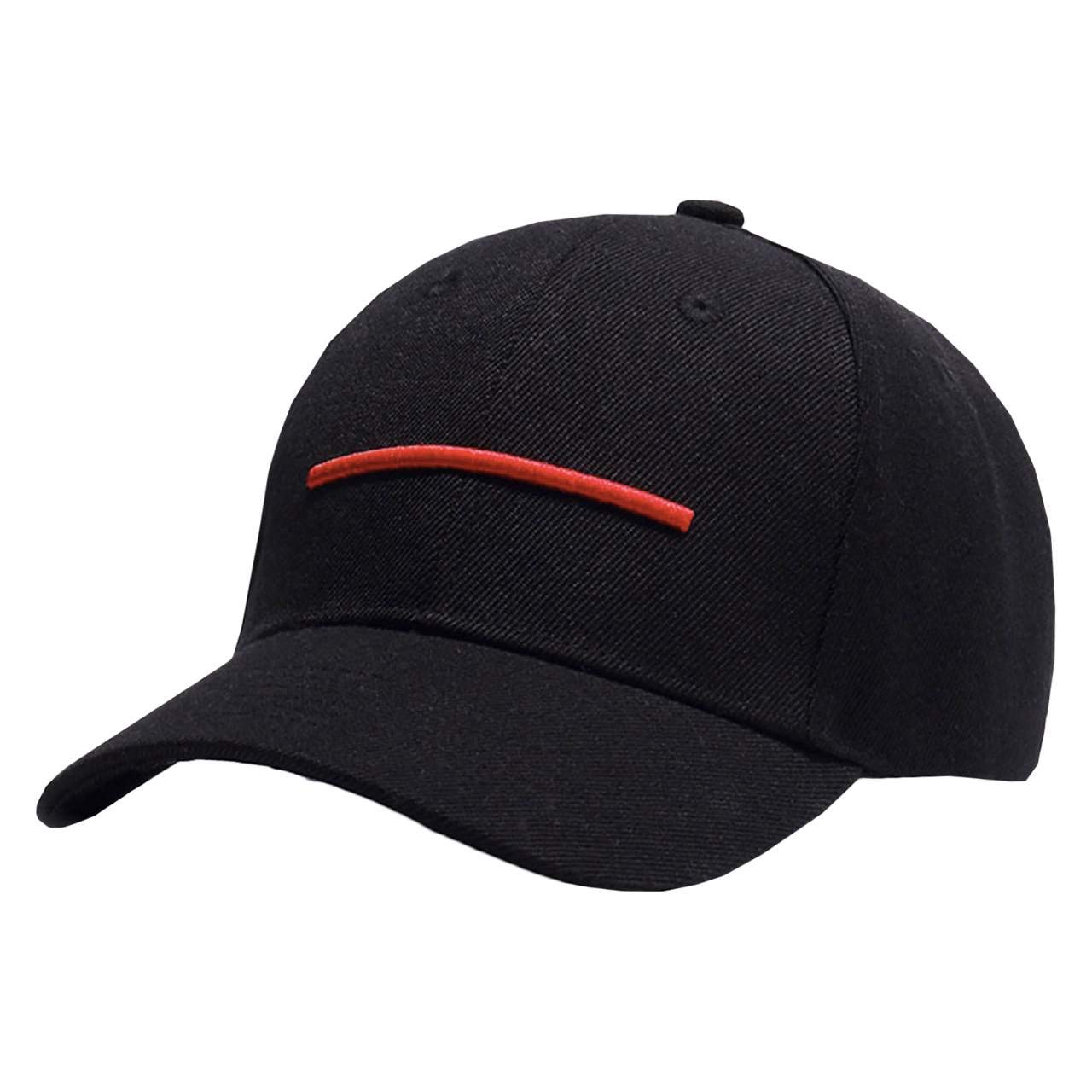 

WHITE FANG Hat Line Cap Black Red Stylish Unique CA034 Men s Women s (01 Black)
