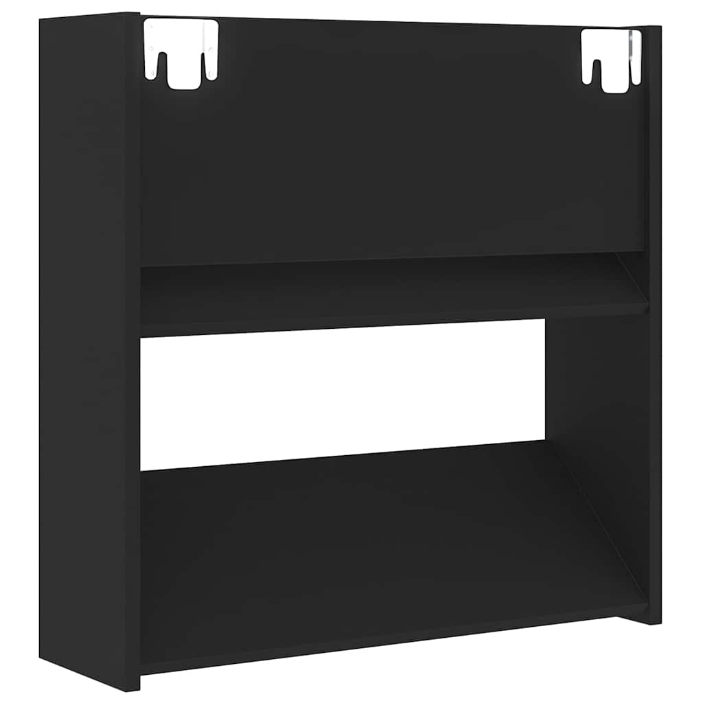 Wall Mounted Shoe Cabinets (Set of 4) Black 60 x 18 x 60 cm Particleboard