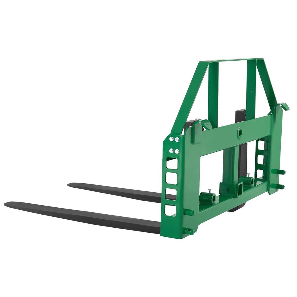 Skid Steer Pallet Forks, 1814 Kg Rated Load Capacity, Pallet Fork Frame Attachment with 1065 Mm Pallet Forks Forklift Blades, 50.8 Mm Hitch Receiver &