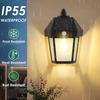 Solar Wall Lights Outdoor, 3 Modes, Motion Sensor, Dusk To Dawn, Waterproof Patio Lights for Porch, Garage, Yard (2-Pack)
