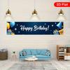 Happy Birthday Party Banner, Balloon & Gift Design, Durable Polyester Outdoor Garden Patio Poolside No Electricity Decoration