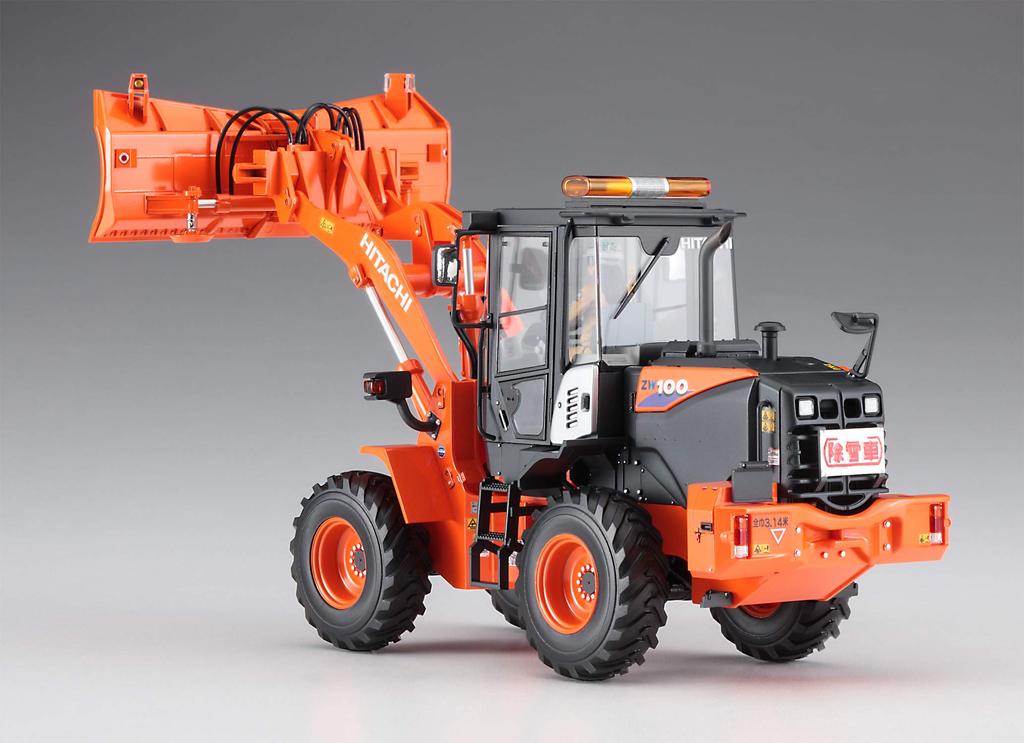 Hasegawa Hitachi Construction Machinery Kolový nakladač Specifikace Stroj Plastový Model 66102 1/35 ZW100-6 Multi-Plow (Odklízení sněhu)