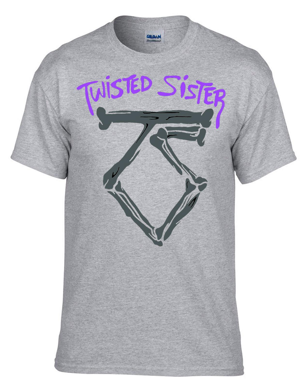 26 Twisted Sister Rockband Rock Music Legends Grey T-Shirt -522_Grey- Unisex T-Shirt XL