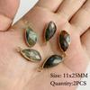 Natural Flash Labradorite Stone Charm Pendant Healing Semi-precious Stone Connector for Jewelry Making Necklace Accessories Gift