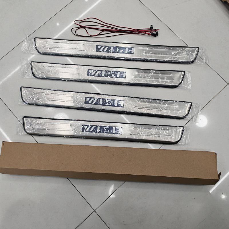 LED Stainless Steel Door Sill Trim for Toyota Ipsum 2003.