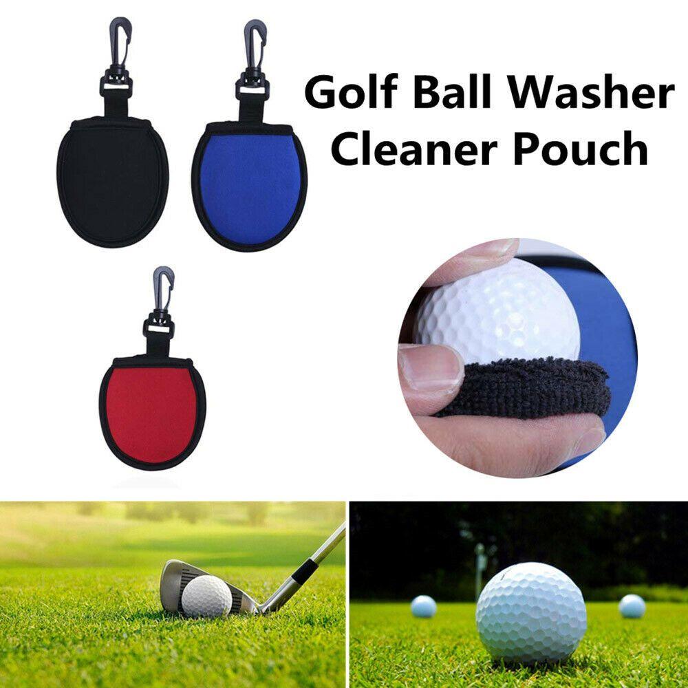 

Fashion Pocket Neoprene Portable Golf Ball Pouch Washer Cleaner Towels Golf Protective Bag
