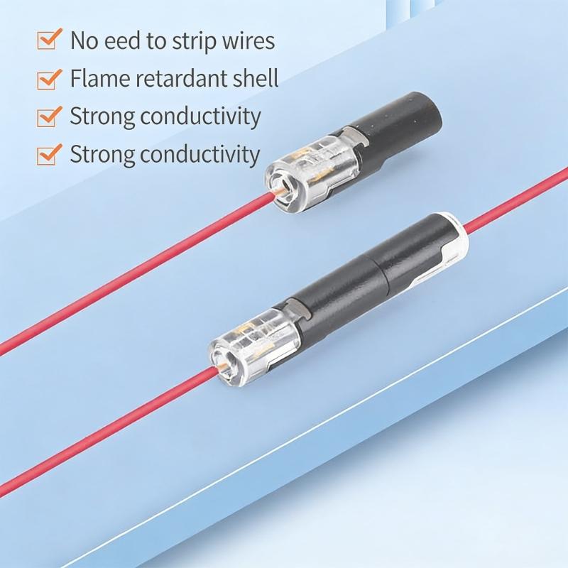 10Pcs Single Wire Plug-in Connector with Locking Buckle Quick Connection Cable Connector East to Installation