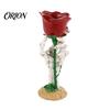 Gothic Resin Candle Holder Halloween Skeleton Hand Rose Holder, Decorative Ornament Lifelike Decor for Home Table Decor, Dark Style Romantic