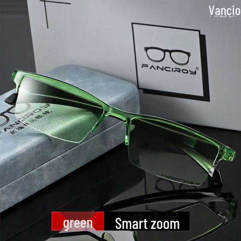 HD Anti-Blue Light Auto-Adjusting Zoom Reading Glasses - Black Tech Design
