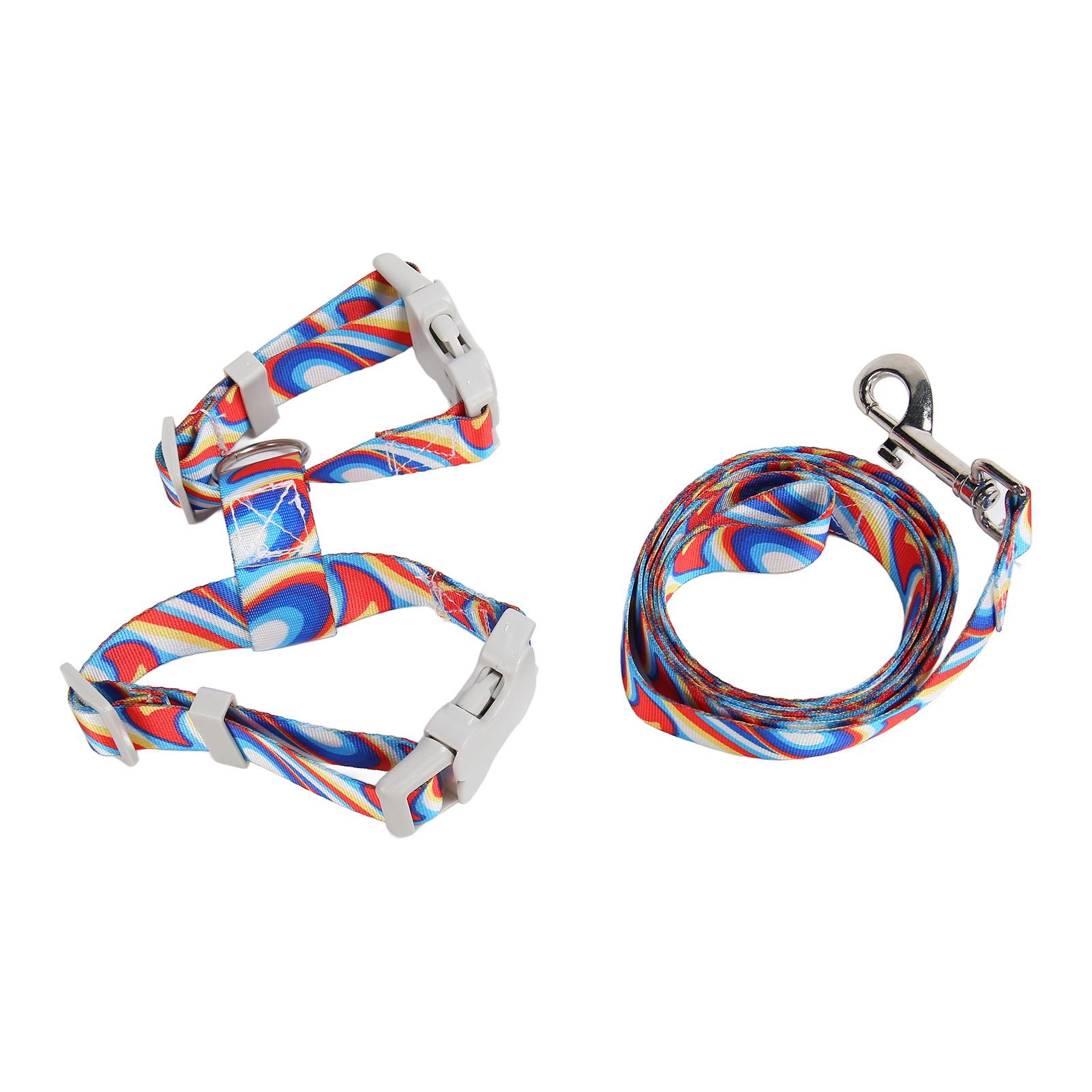 

Cat Harness Leash Set Escape Proof Adjustable Soft Kitten Walking Vest Leash with Quick Release Buckle for Outdoor S S size