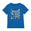 Star Wars The Mandalorian Childrens/Kids Where He Goes Grogu Badge T-Shirt