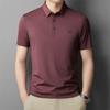 Summer New T-shirt Men's Business Casual Polo Shirt Short Sleeve Solid Color Polo Collar Versatile Young and Middle-Aged Temperament Top