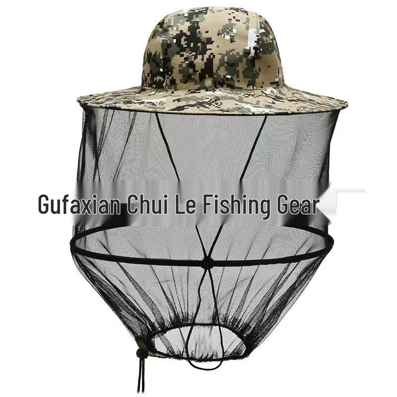 

Mosquito & Insect Repellent Hat with Face Mask - Bee Protection, Night Fishing, Outdoor Sun Protection. One Size