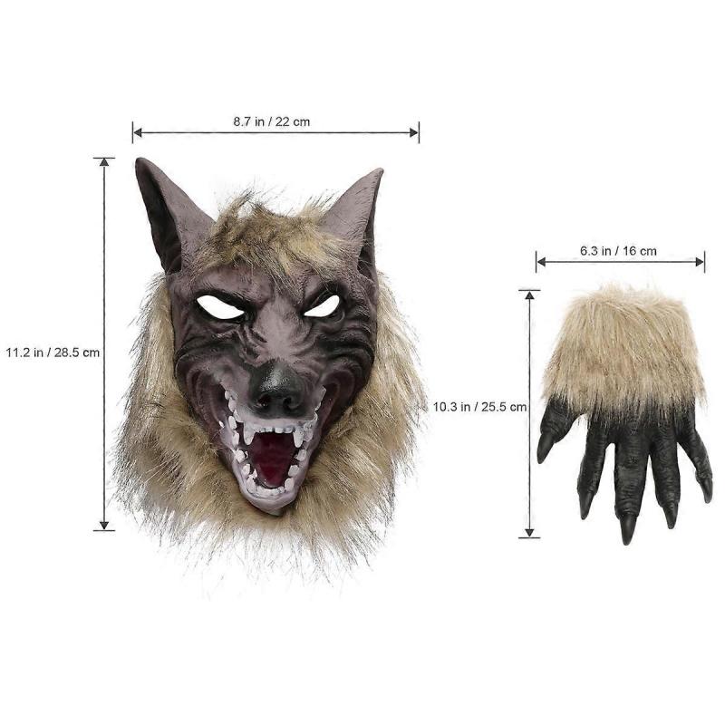 Straszne maski na Halloween, odpowiednie na głowy dorosłych, z upiornymi detalami oczu